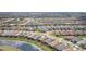 Overhead view of a community featuring picturesque waterfront properties at 4920 Sevilla Shores Dr, Wimauma, FL 33598