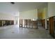 Wide angle shot of living room with demoed walls, providing a blank canvas for renovations and customizations at 4964 Huntington Ne St, St Petersburg, FL 33703