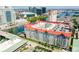 Stunning aerial view of the condominium complex, showcasing its waterfront location and surrounding downtown cityscape at 700 S Harbour Island Blvd # 735, Tampa, FL 33602