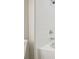 Close up of a white tiled bathtub and shower with chrome fixtures at 700 S Harbour Island Blvd # 735, Tampa, FL 33602