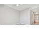 A bedroom with a ceiling fan and an adjacent bathroom at 700 S Harbour Island Blvd # 735, Tampa, FL 33602
