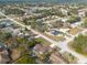 Scenic aerial shot of a residential area featuring cozy homes and lush greenery at 11304 Sedgefield Ave, Spring Hill, FL 34608