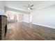 Large, light filled living room with open access to the kitchen and a modern fireplace at 2111 26Th S St, St Petersburg, FL 33712