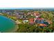 Aerial view of Isla del Sol condos, waterways, golf course, and Tampa Bay area at 6365 Bahia Del Mar Blvd # 112, St Petersburg, FL 33715