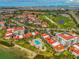 Aerial view of the Isla del Sol neighborhood featuring golf course, waterways, and condos at 6365 Bahia Del Mar Blvd # 112, St Petersburg, FL 33715