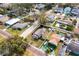 Aerial view of the property with clearly defined lot lines in a neighborhood with mature trees at 902 W Fribley St, Tampa, FL 33603