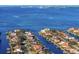 Aerial view of waterfront homes and canal community at 2028 Illinois Ne Ave, St Petersburg, FL 33703