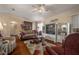 Cozy living room with hardwood floors and neutral decor at 2086 Whitney N Pl, Clearwater, FL 33760