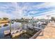 Waterfront canal access with docks for multiple boats and access to the Gulf at 3939 Rudder Way, New Port Richey, FL 34652