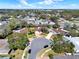 Overhead view featuring residential homes with manicured lawns near retail area and roadways at 4309 Deepwater Ln, Tampa, FL 33615