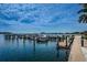 Boat docks showing multiple boat slips, with a view of some of the buildings in the community at 5200 Brittany S Dr # 902, St Petersburg, FL 33715