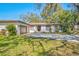 Lovely one-story house featuring a well-kept lawn, attached garage, and traditional design elements at 5202 Cumberland Dr, Tampa, FL 33617