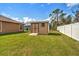 Well-maintained storage shed in a spacious backyard at 5327 N Cranberry Blvd, North Port, FL 34286