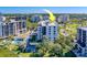 An aerial view showing landscaping around the building at 6 Belleview Blvd # 203, Belleair, FL 33756