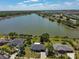 Breathtaking aerial view of community lake and the beautiful neighborhood at 7609 Clair Wood Ct, Apollo Beach, FL 33572