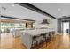 Expansive eat-in kitchen features dual islands, breakfast bar, and stainless steel appliances at 1002 S Frankland Rd, Tampa, FL 33629