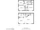 Upstairs floor plan featuring two bedrooms, two bathrooms, hall and primary bedroom at 122 Coquina Bay Dr, St Petersburg, FL 33705