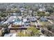 This is an aerial view of a house showcasing the backyard at 1413 Wisconsin Ave, Palm Harbor, FL 34683