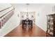 Formal dining room with hardwood floors and a chandelier at 15701 Greyrock Dr, Spring Hill, FL 34610