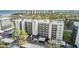 Aerial view of the multi-story building featuring covered parking at 2700 Cove Cay Dr # 4-B, Clearwater, FL 33760