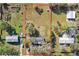 Aerial view showcases the expansive acreage, property lines, and surrounding neighborhood at 3307 Fox Ridge Blvd, Wesley Chapel, FL 33543