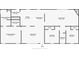 Detailed floor plan showcasing the layout of the home's bedrooms, living room, and kitchen at 36246 Peak St, Zephyrhills, FL 33541