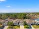 Well-manicured home featuring a brick paved driveway, and a two-car garage at 4421 Larkenheath Dr, Spring Hill, FL 34609