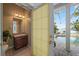 Bathroom conveniently located just off the pool area at 5229 Brighton Shore Dr, Apollo Beach, FL 33572