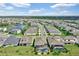 Wide aerial view of a suburban neighborhood with lush green landscaping and beautiful homes surrounding a pond at 5317 Del Coronado Dr, Apollo Beach, FL 33572