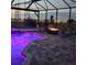 Relaxing pool area with modern seating, spa and evening sky views at 5317 Del Coronado Dr, Apollo Beach, FL 33572