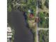 Aerial view of vacant lot showing proximity to the water at 6841 Oelsner St, New Port Richey, FL 34652