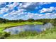 Scenic view of the golf course with a pond, showcasing the community's recreational amenities and natural beauty at 1168 Emerald Hill Way, Valrico, FL 33594