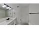 A bathroom featuring white vanity with drawers and new black fixtures at 13506 Copper Head Dr, Riverview, FL 33569