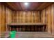 Relaxing wooden sauna, provides a tranquil space for rejuvenation and wellness at 5980 Shore S Blvd # 1004, Gulfport, FL 33707