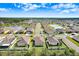 Aerial view of a residential community featuring well-manicured lawns, community lakes, and modern homes at 6307 113Th E Ter, Parrish, FL 34219