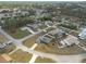 An aerial view of a residential area with well-maintained homes, green lawns, and a peaceful neighborhood setting at 7056 Landover Blvd, Spring Hill, FL 34608