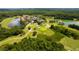 Scenic aerial view of the golf course, featuring lush greenery and water features at 8731 Boysenberry Dr, Tampa, FL 33635