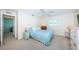 Serene bedroom featuring soft blue accents, neutral walls and lots of light at 9940 69Th N St, Pinellas Park, FL 33782