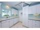 Functional kitchen featuring white cabinetry, stainless steel sink and dishwasher at 9940 69Th N St, Pinellas Park, FL 33782