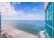Beautiful beach view showing the expansive ocean and sky visible from a high-rise balcony at 1520 Gulf Blvd # Ph1 1901, Clearwater Beach, FL 33767