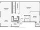 Floorplan of the first floor, featuring living room, kitchen, entry, and bedroom at 777 Gran Kaymen Way, Apollo Beach, FL 33572