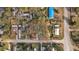 Aerial view of the property showcasing its location within a residential area at 9435 Ottawa St, New Port Richey, FL 34654