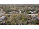 Scenic aerial view of a tranquil, tree-filled neighborhood with cozy homes at 9435 Ottawa St, New Port Richey, FL 34654