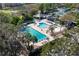 Aerial view of the community pool, perfect for relaxation and recreation under the Florida sun at 129 W Cypress Ct, Oldsmar, FL 34677