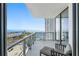 Enjoy breathtaking ocean views from this private balcony with comfortable seating at 301 1St S St # 2104, St Petersburg, FL 33701