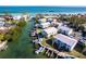 An elevated view showcasing the waterfront condo community and its proximity to the beach at 522 Pine Ave # 6A, Anna Maria, FL 34216