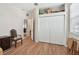 Bright bedroom with closet and wood floor at 1001 Bayvista Dr, Tarpon Springs, FL 34689