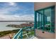 Scenic view from the balcony overlooks the water and nearby buildings at 1540 Gulf Blvd # Ph7, Clearwater Beach, FL 33767