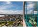 Breathtaking city view from a high-rise condo, showcasing a vibrant cityscape and waterfront at 1540 Gulf Blvd # Ph7, Clearwater Beach, FL 33767