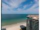 High-rise view of the ocean and beach, from an upper-floor balcony at 1540 Gulf Blvd # Ph7, Clearwater Beach, FL 33767